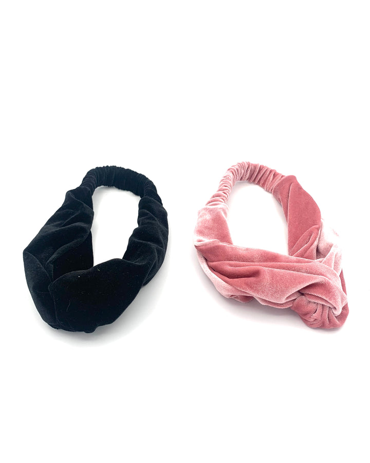 Black and Pink Headband Set