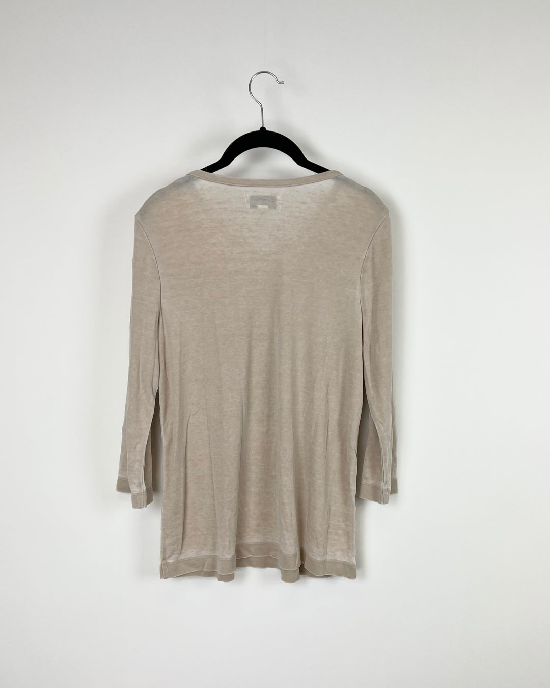 Tan Quarter Sleeve Top - Small
