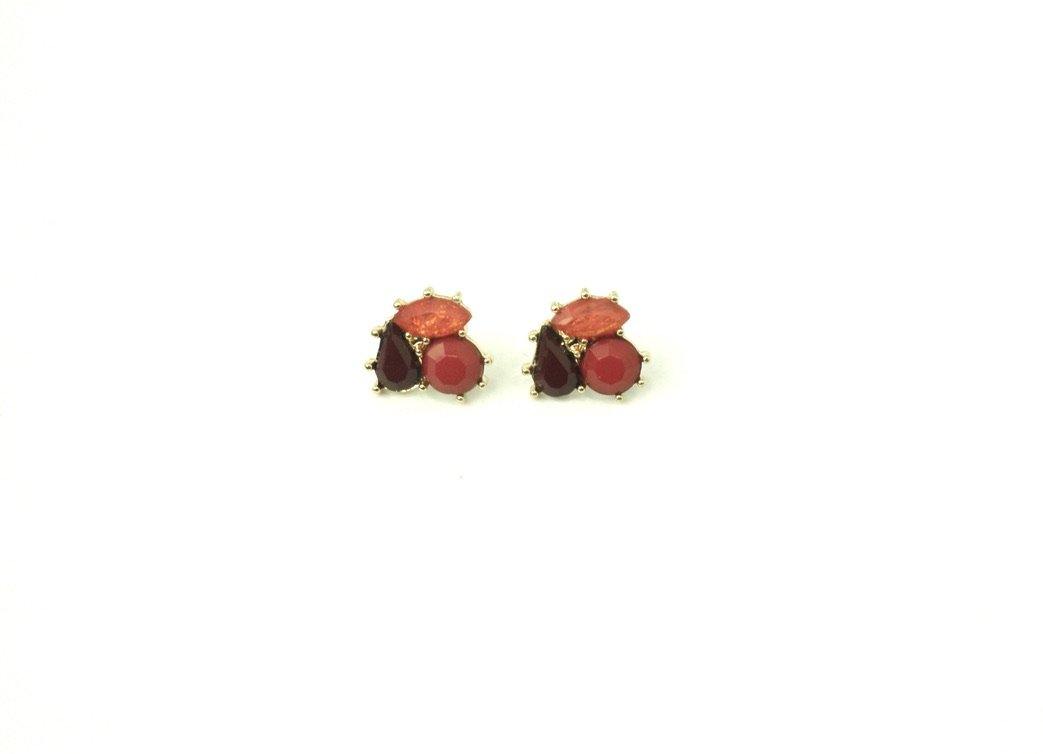 Red Gemstone Earrings - The Fashion Foundation - {{ discount designer}}