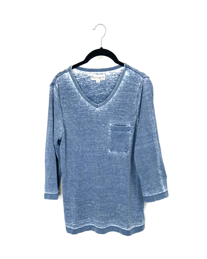 Blue Long Sleeve Top - Size Small