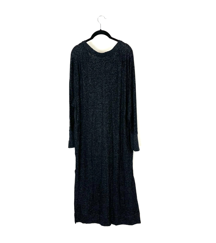 Black And White Knit Loungewear Dress - Oversized Small