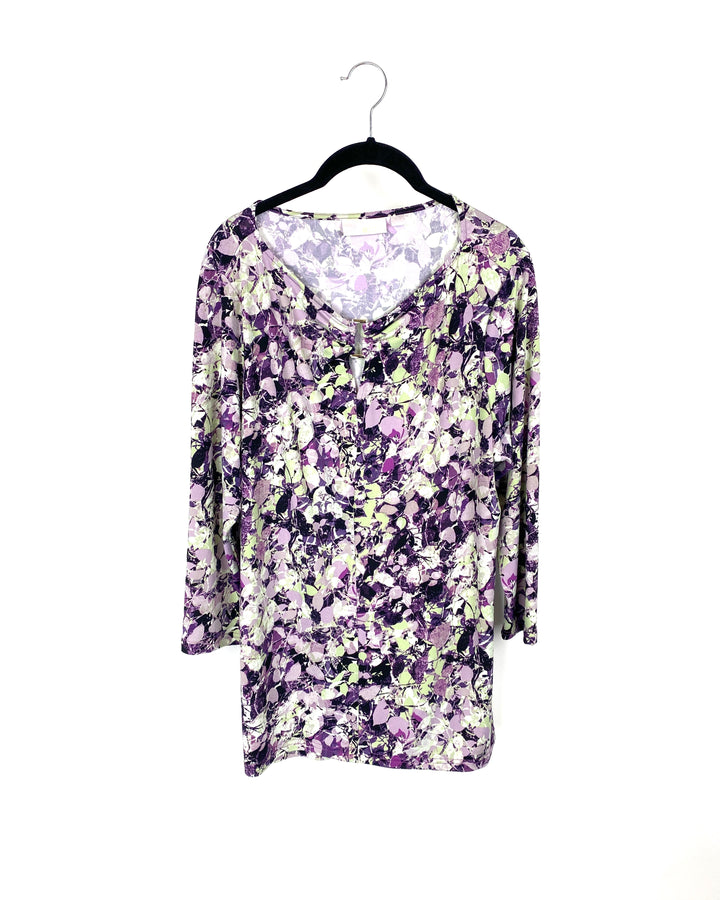 Purple Ring Neckline Top - Large/Extra Large