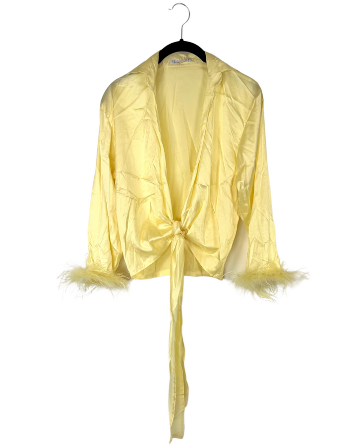 Bright Yellow Feather Top - Size 2/4