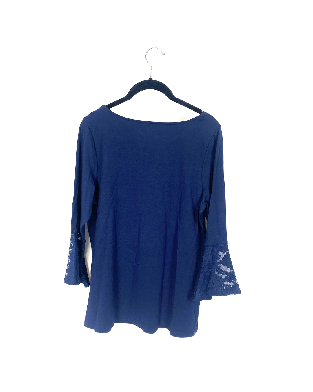 Navy Blue Top With Lace - Small/Medium