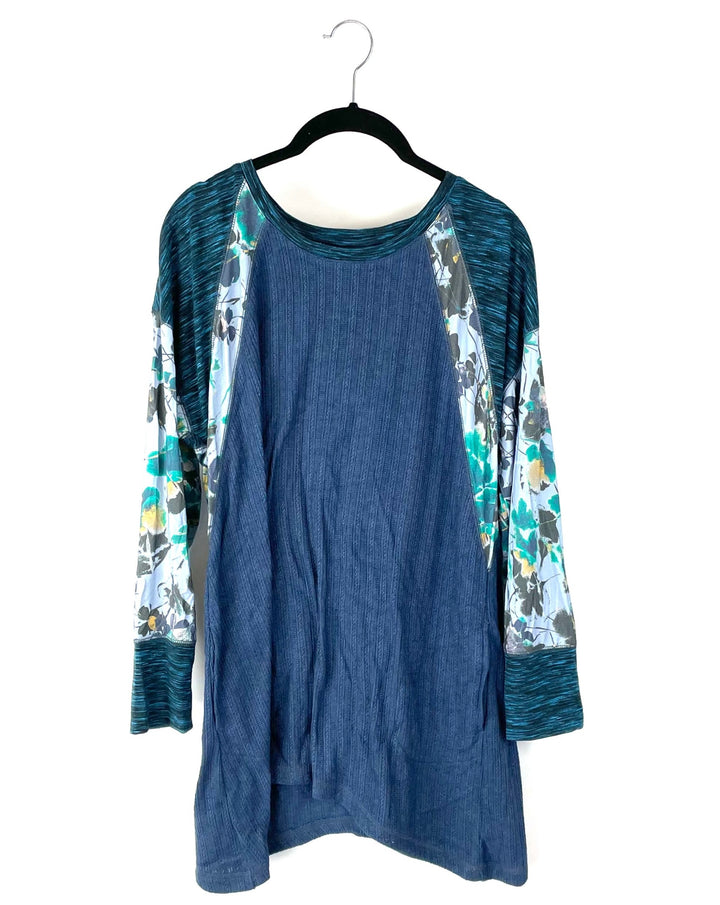 Blue Long Sleeve Top - Size 6-8