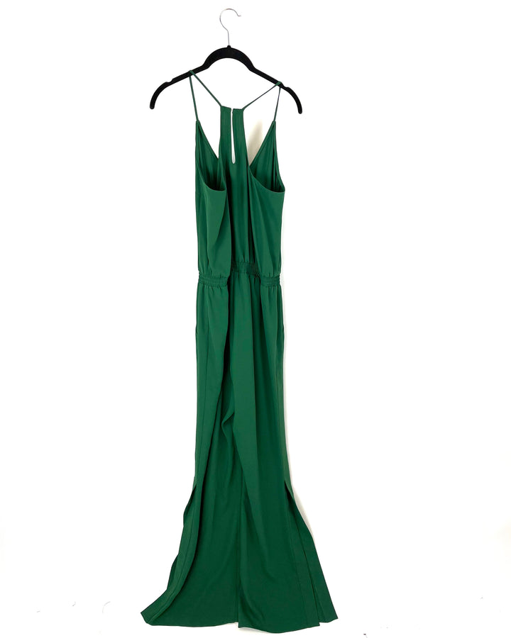 Solid Green Jumpsuit - Small
