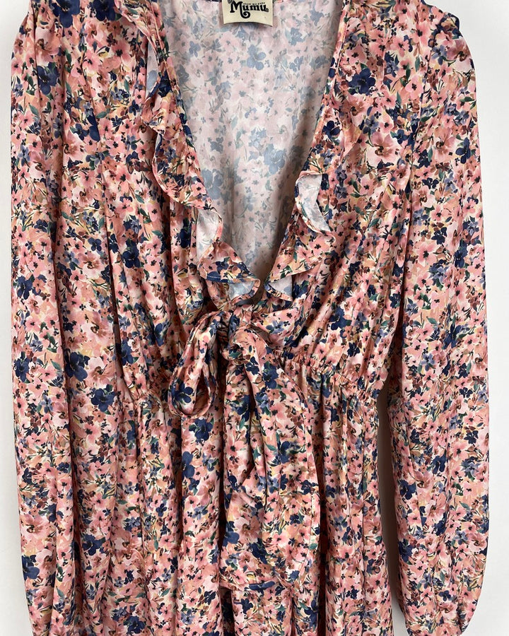 Pink Floral Dress - Small