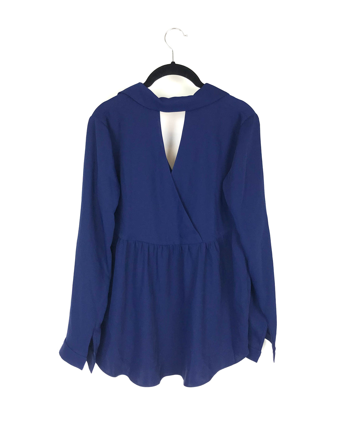 Navy Blue Long Sleeve Top - Small