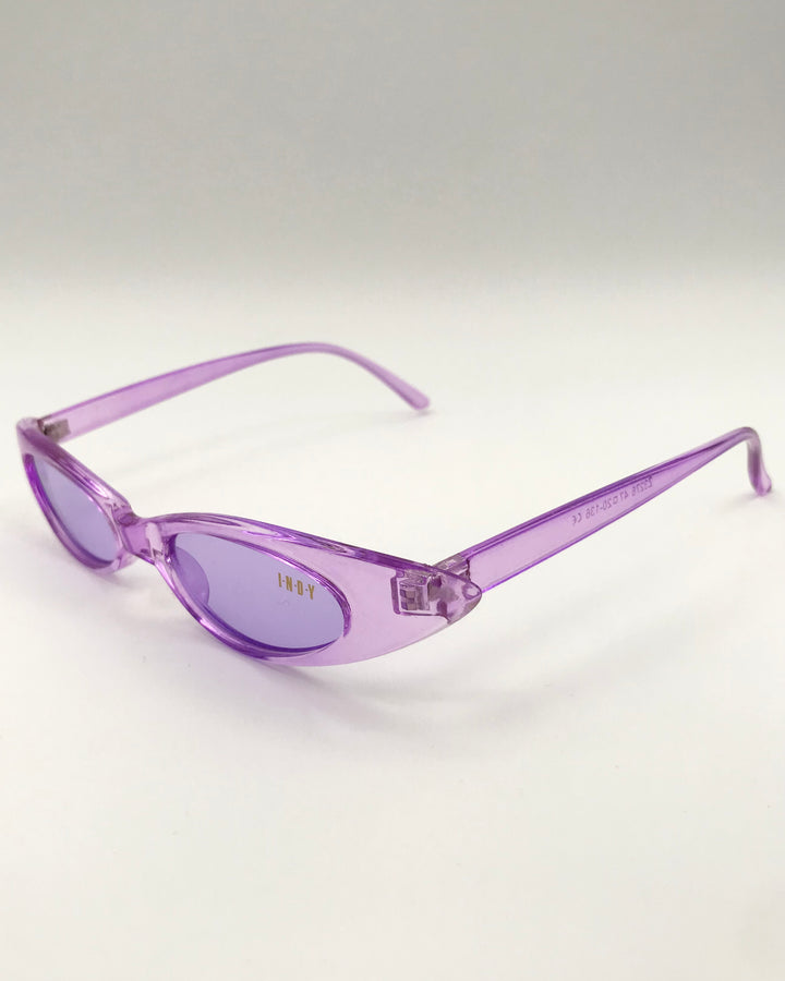 Purple Slim Lens Sunglasses