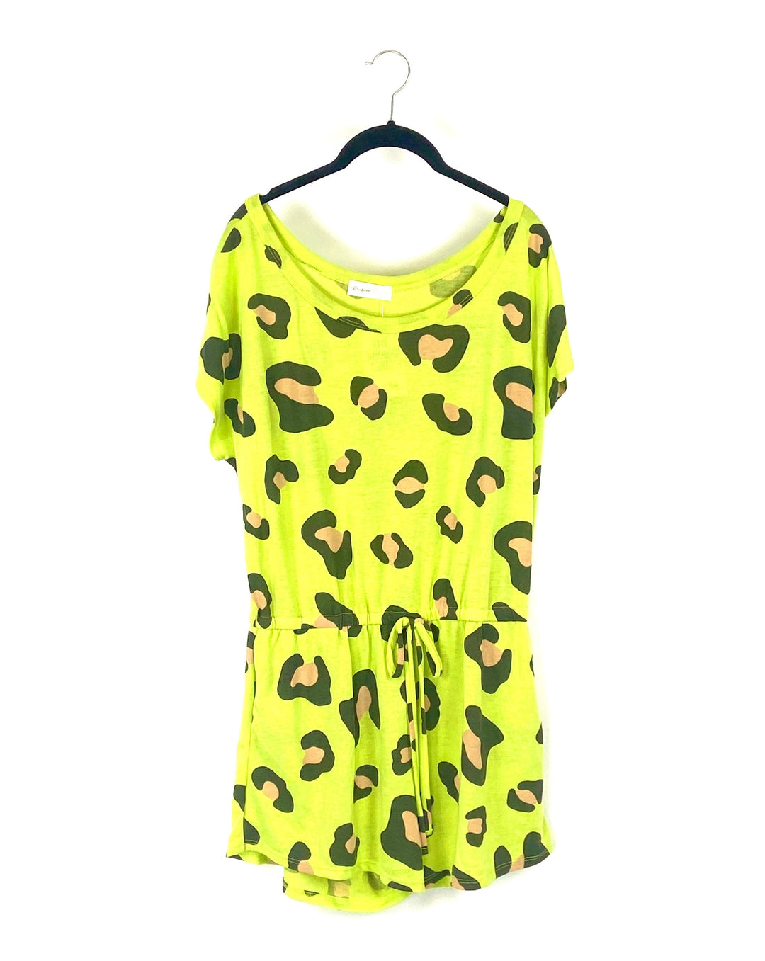 Lime Green Cheetah Romper - Extra Large