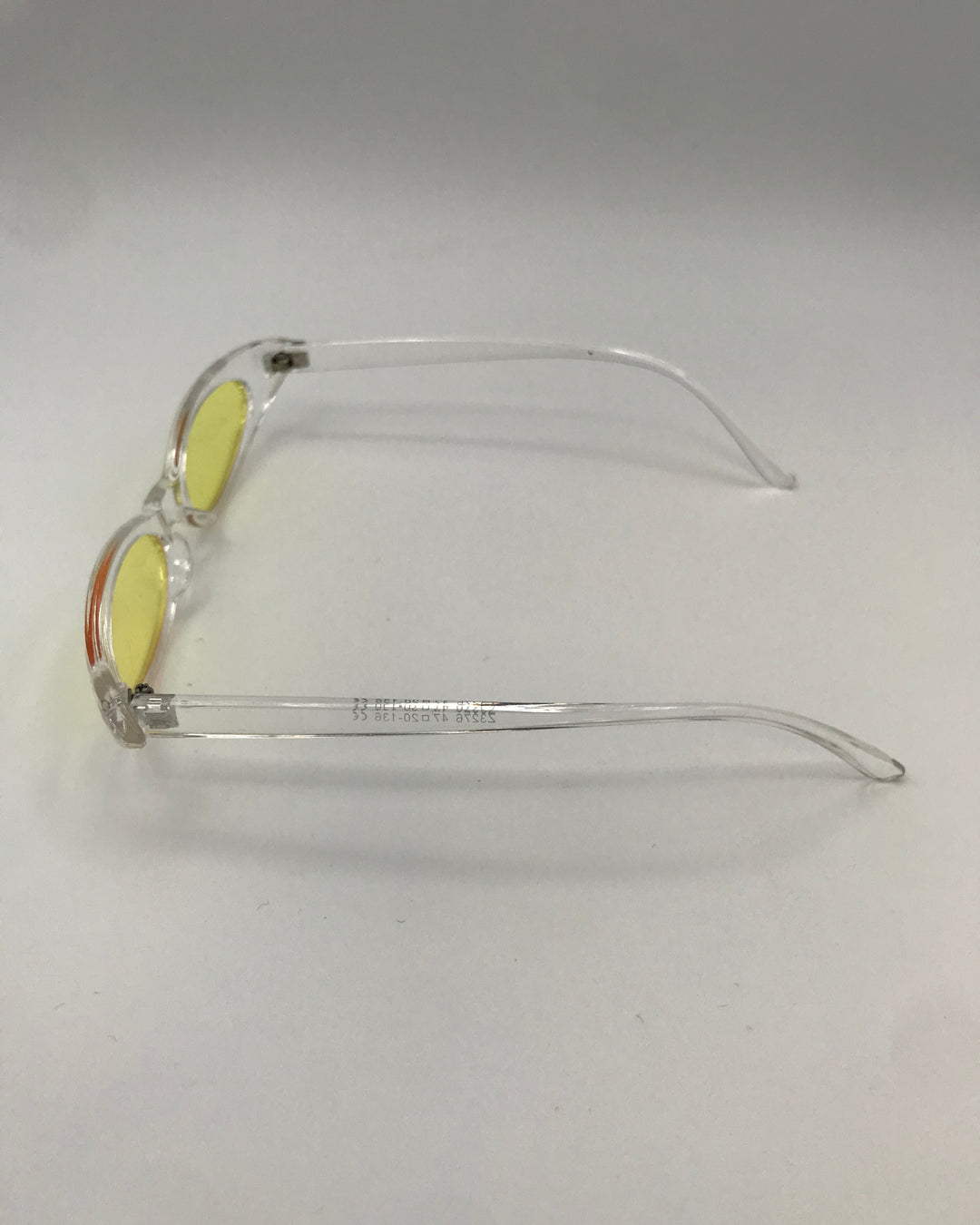 Translucent and Yellow Slim Lens Sunglasses