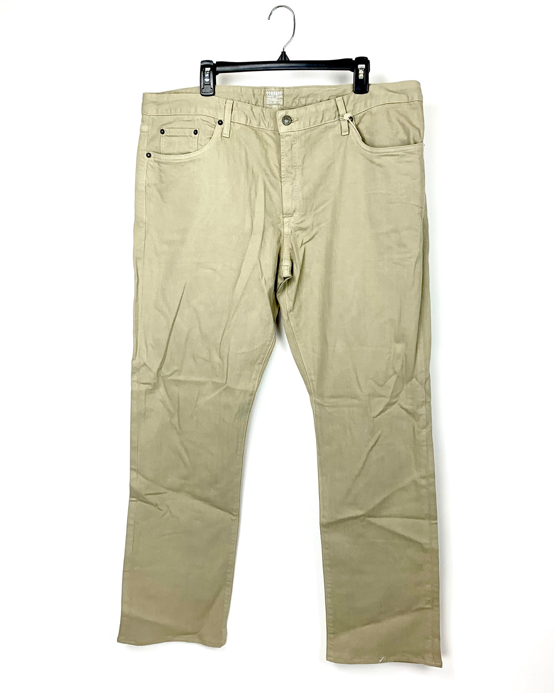 MENS Tan Denim Straight Fit Pants - Size 40/32
