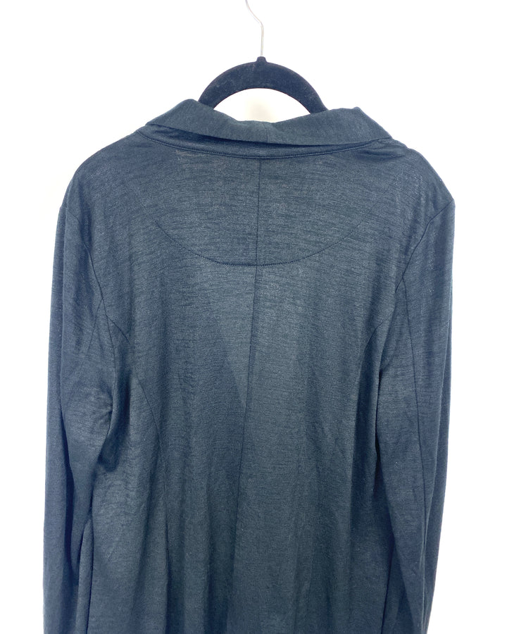 Black Cardigan With Button - Small/Medium