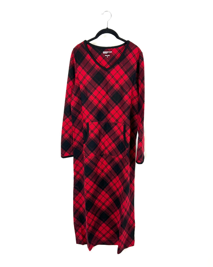 Red Plaid Nightgown - Size 6/8