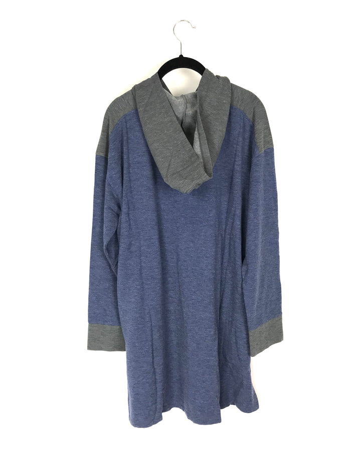 Blue/Grey Zip Up Sweater -  Small and Medium