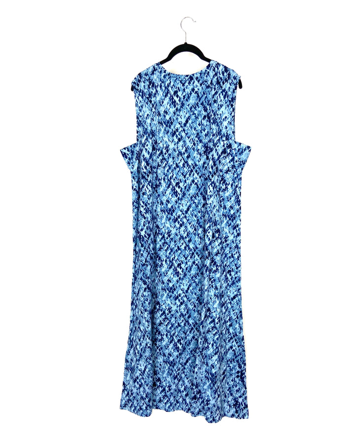 Abstract Scoop Neck Maxi Dress - Size 6/8, 10 and 18/20