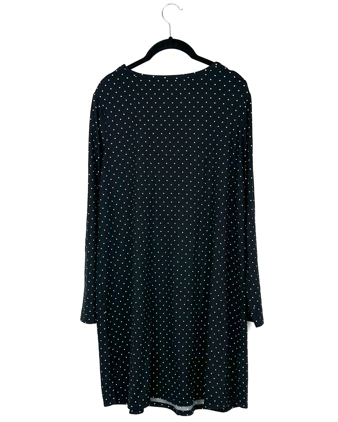 Long Sleeve Polka Dot Nightgown - Medium