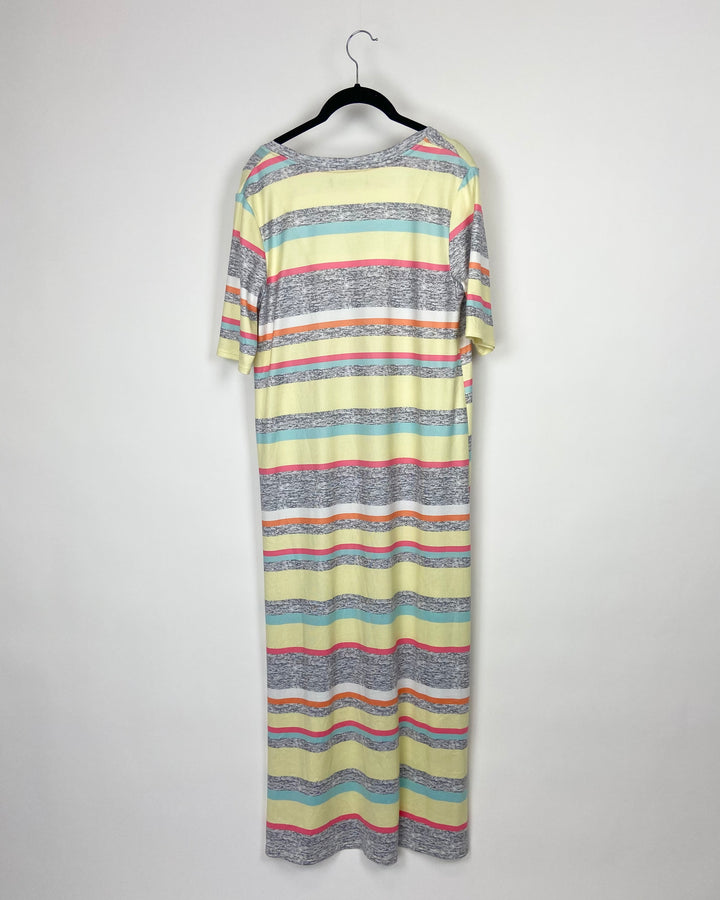 Pastel Abstract Striped Dress - Small/Medium