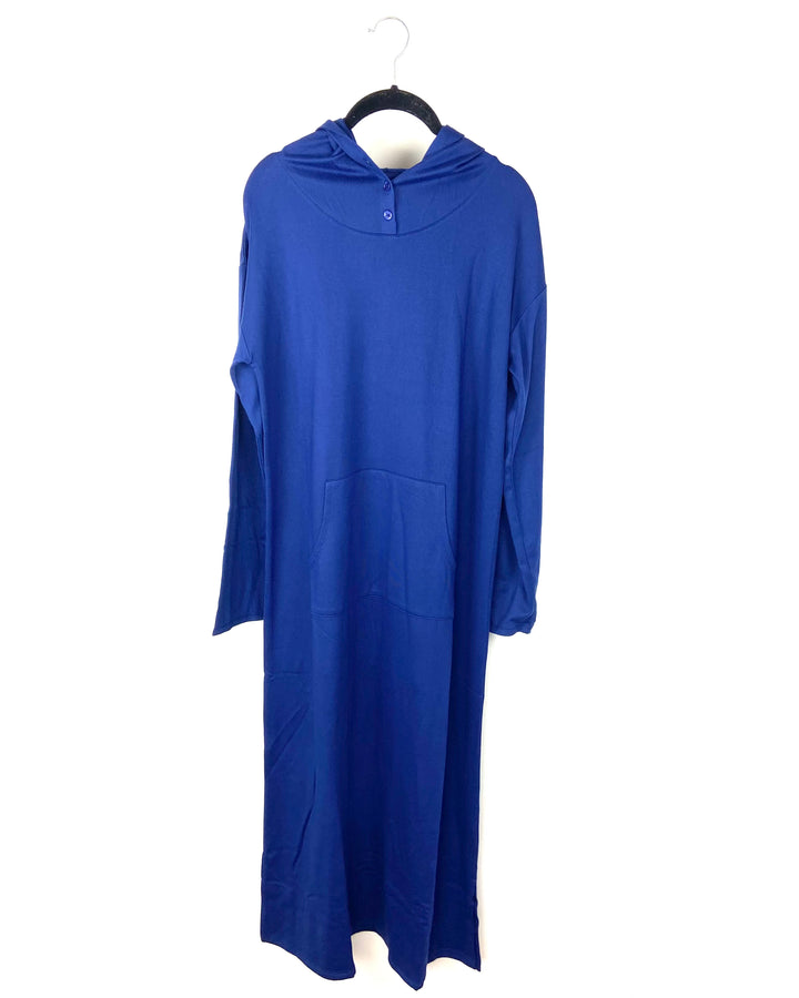 Navy Blue Long Sleeve Lounge Dress - Size 6/8