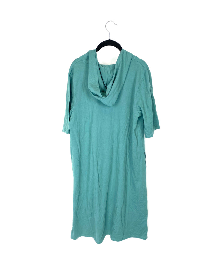 Teal Hooded Dress - Size 8/10