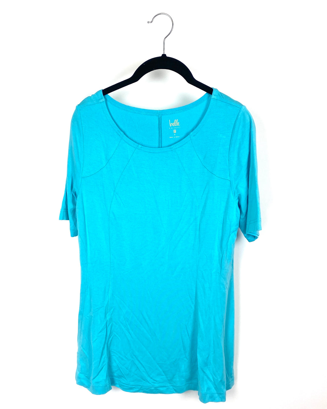 Teal Scoop Neck T Shirt - Small/Medium