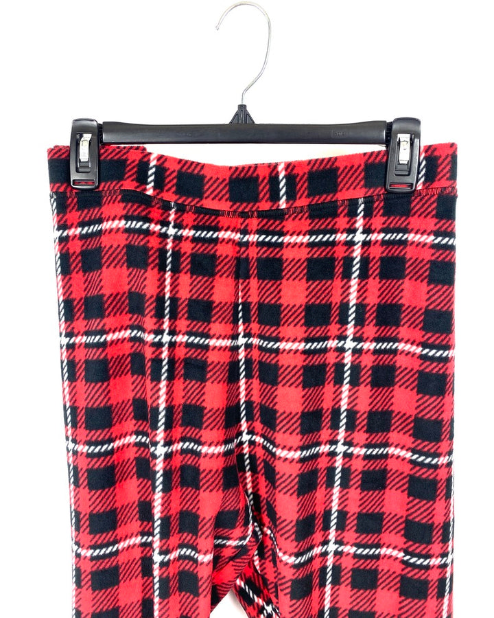 Red and Black Plaid Pajama Bottoms - 1X