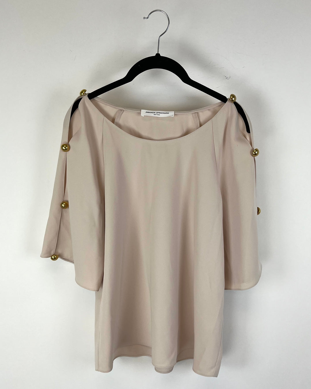 Beige Quarter Sleeve Blouse - Size 4-6