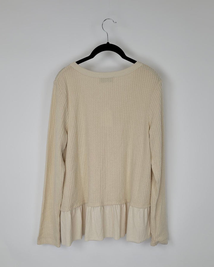 Cream Long Sleeve Top - Small