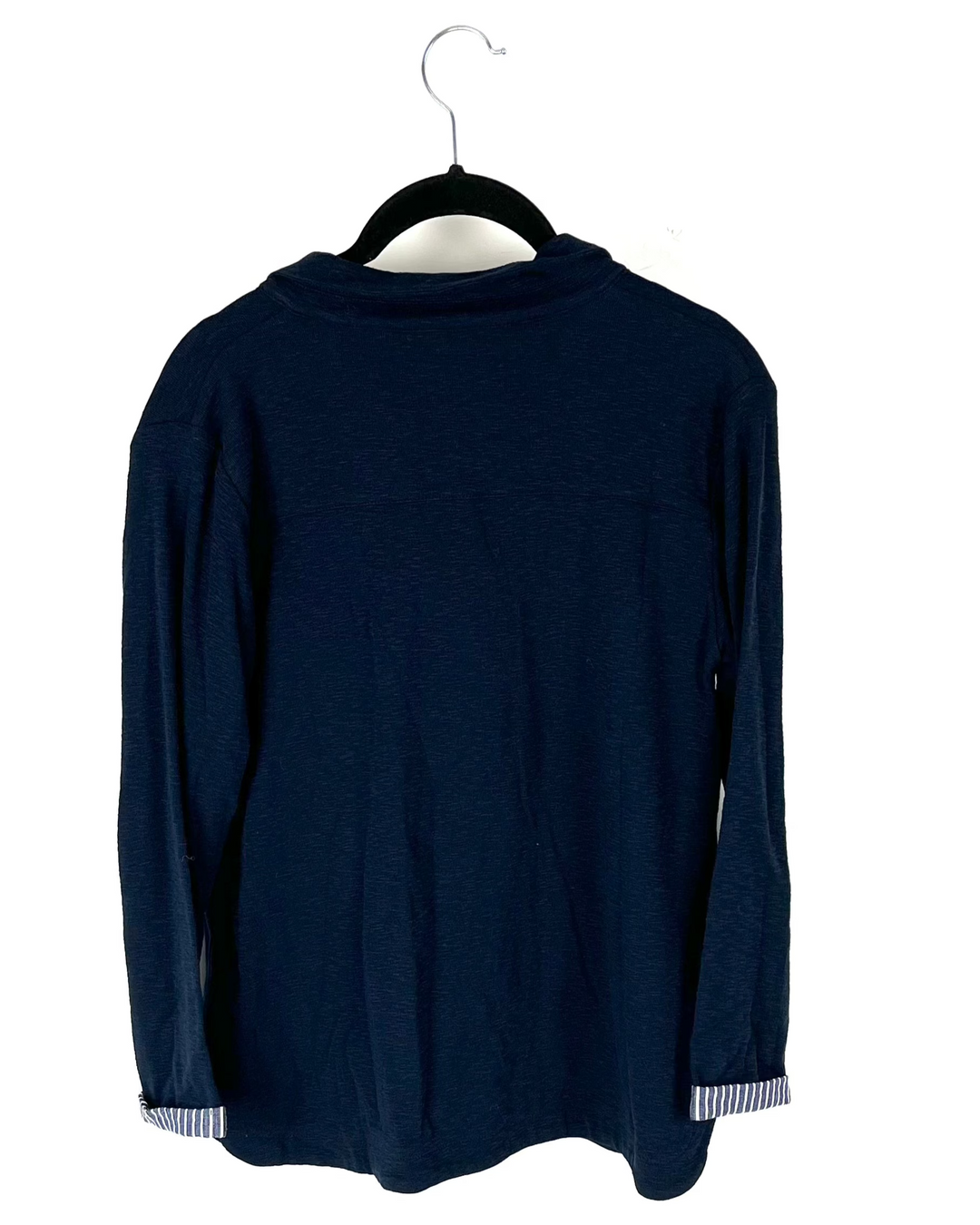 Navy Blue Button Down Sweater - Small