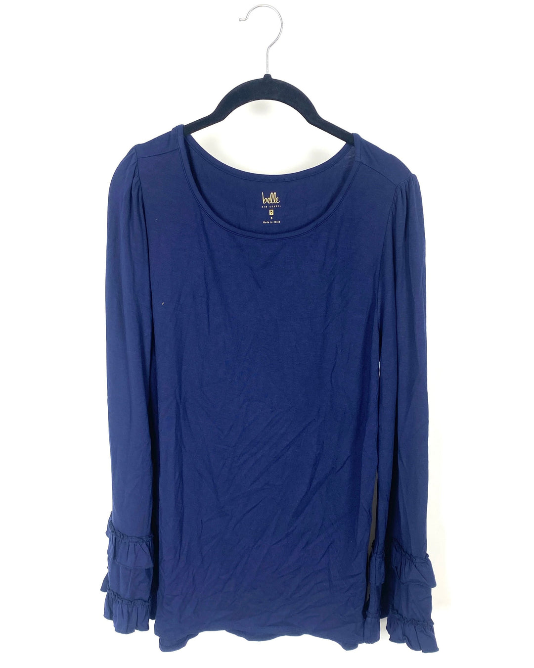 Navy Blue Scoop Neck Blouse - Small/Medium