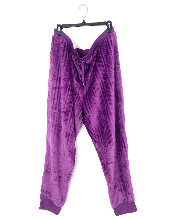 Purple Fleece Pants - Size 6/8