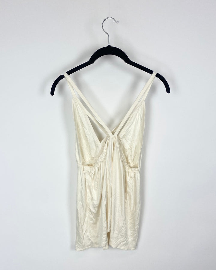 Off White Strappy Top - Size Small