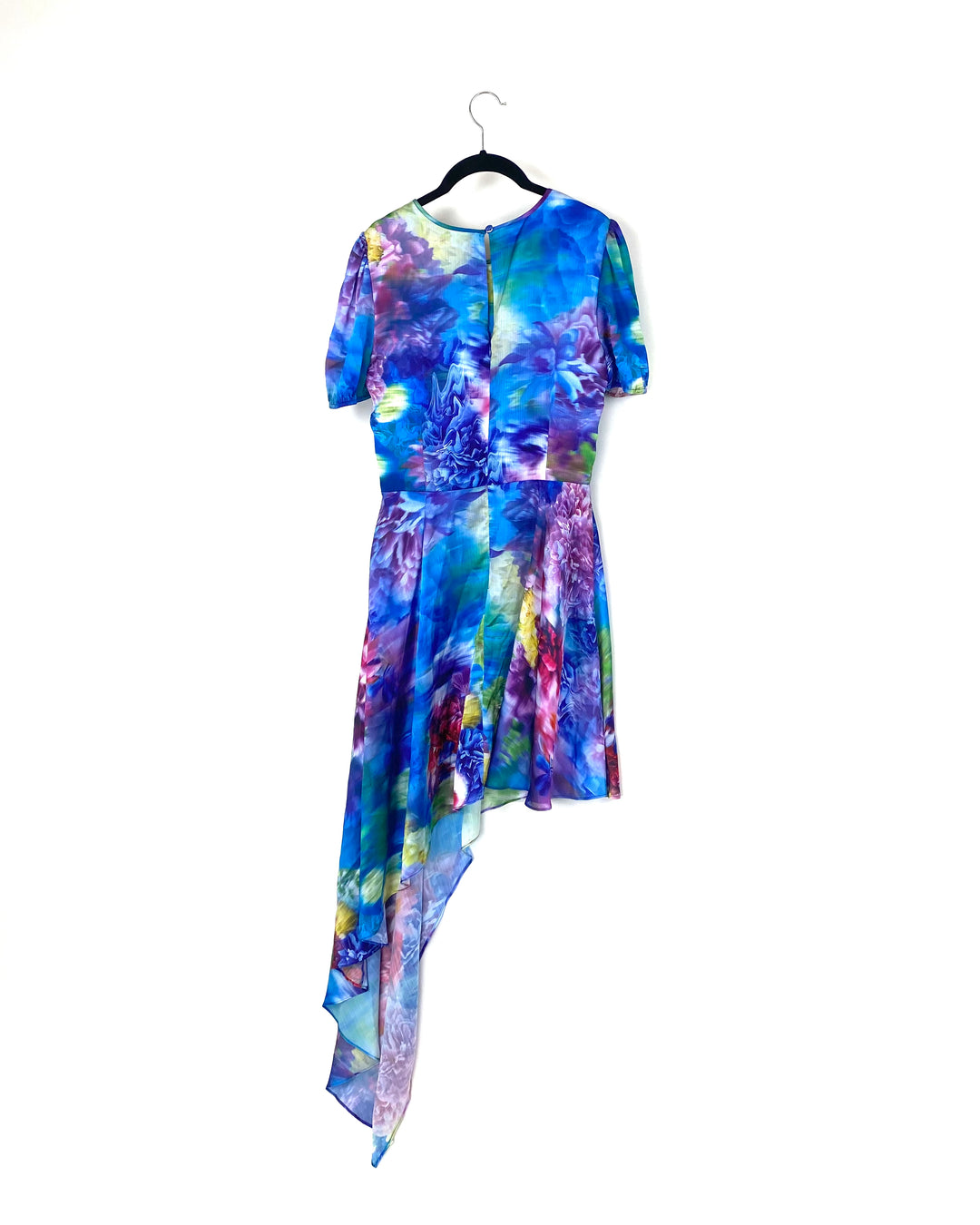 Colorful Floral Asymmetrical Dress - Small