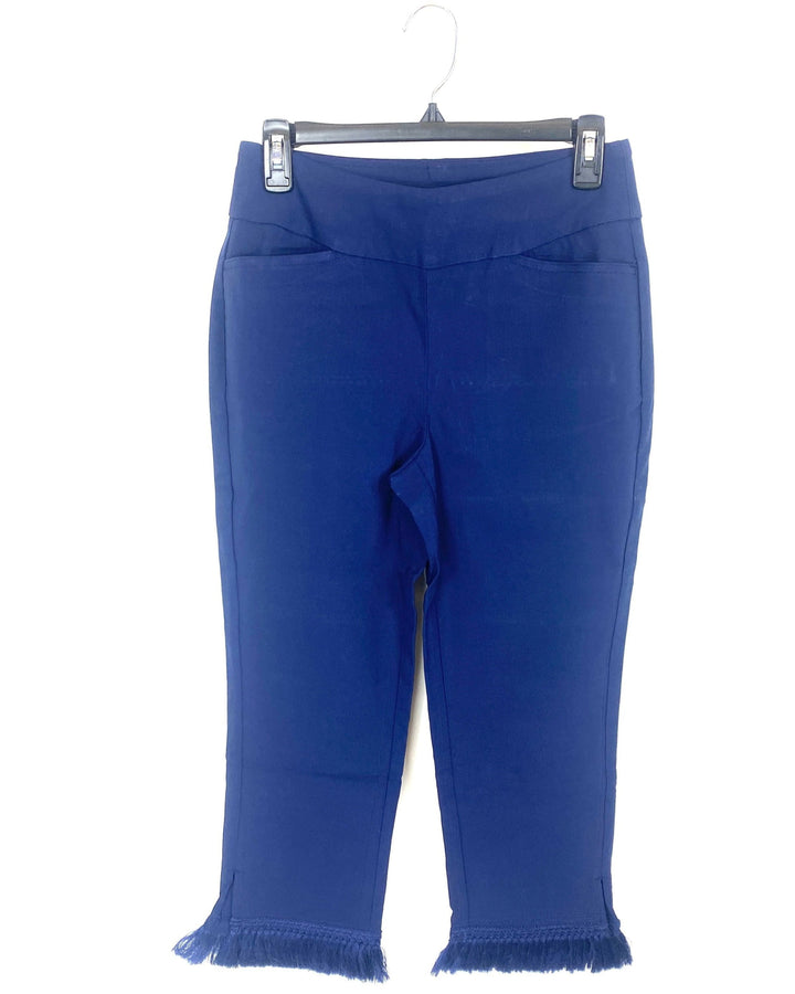 Dark Blue Pant With Fringe- Size 6/8