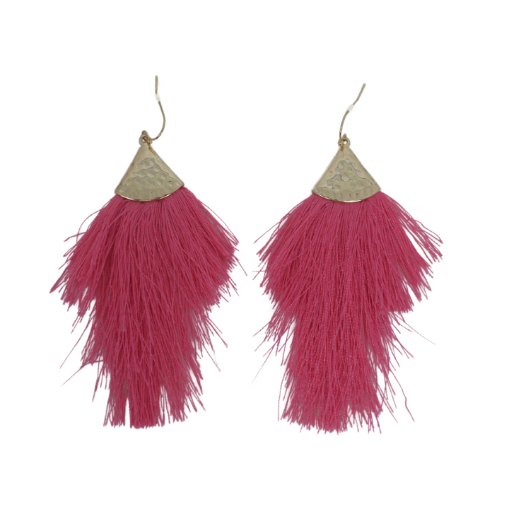 Pink Tassel Earrings - The Fashion Foundation - {{ discount designer}}