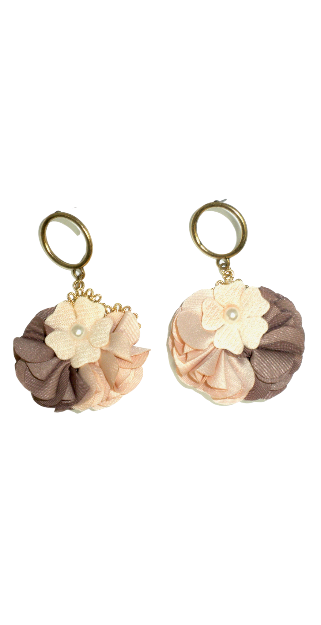 Pink and Mauve Floral Dangling Earrings - The Fashion Foundation - {{ discount designer}}