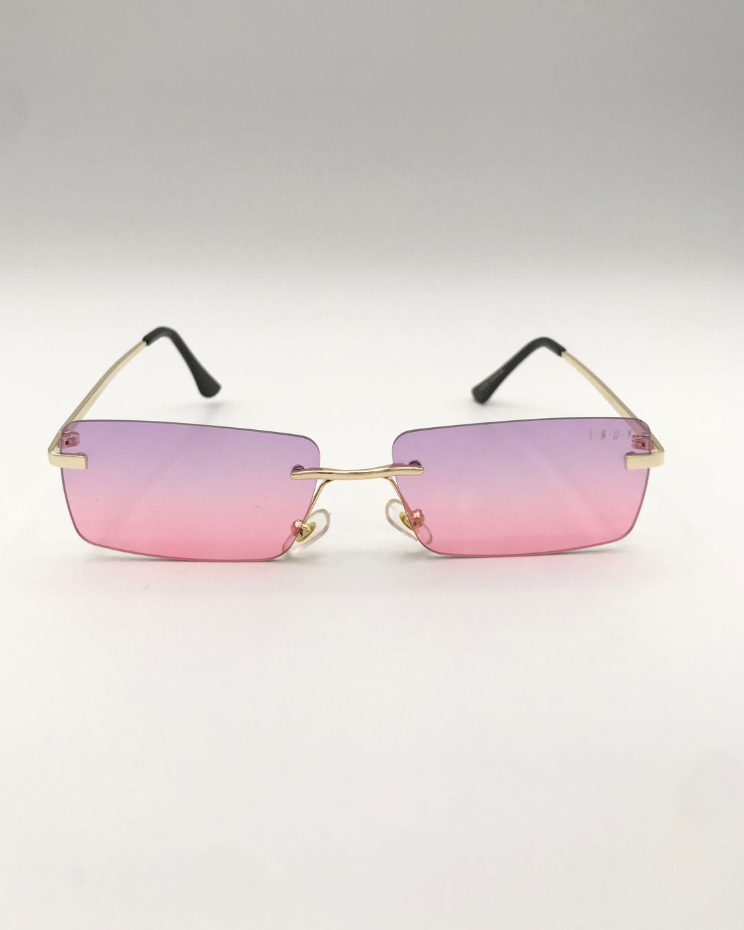 Pink, Purple and Gold Rectangular Sunglasses