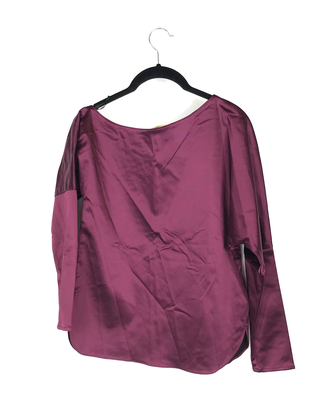 Burgundy Satin Top - Small