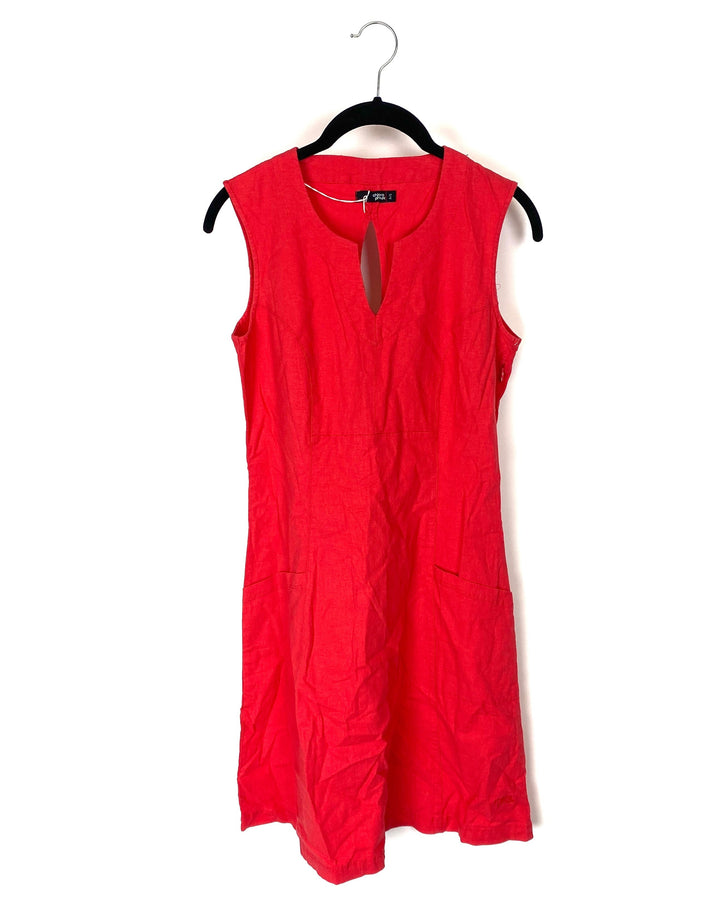 Red Sleeveless Dress - Small