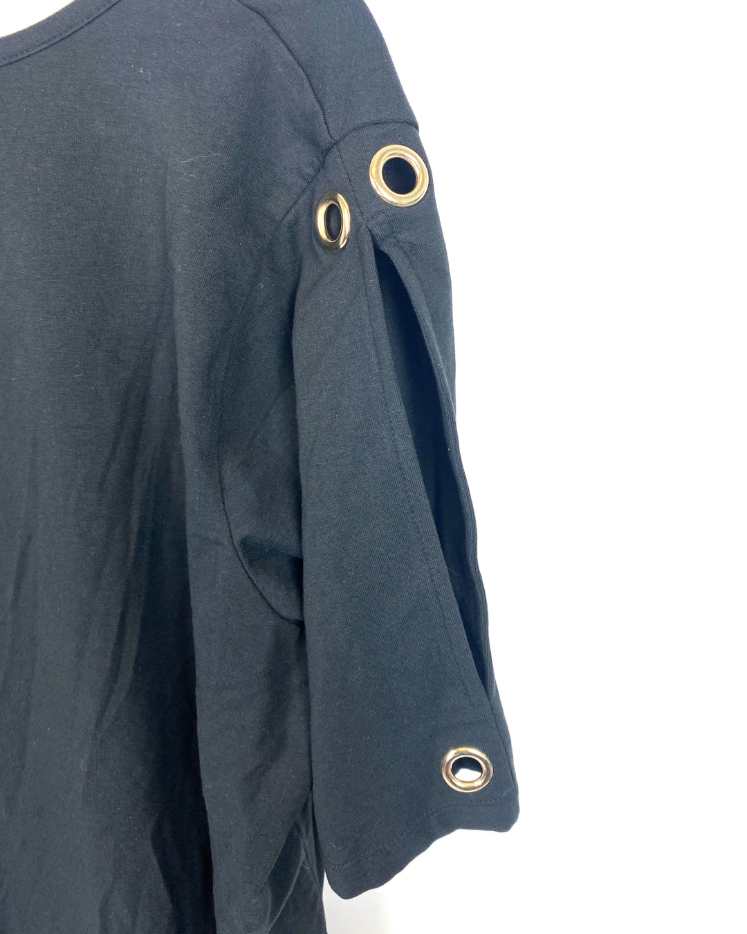 Black Scoop Neck Top - Large/Extra Large