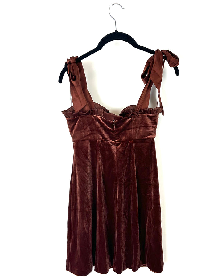 Brown Velour Dress - Size 6/8