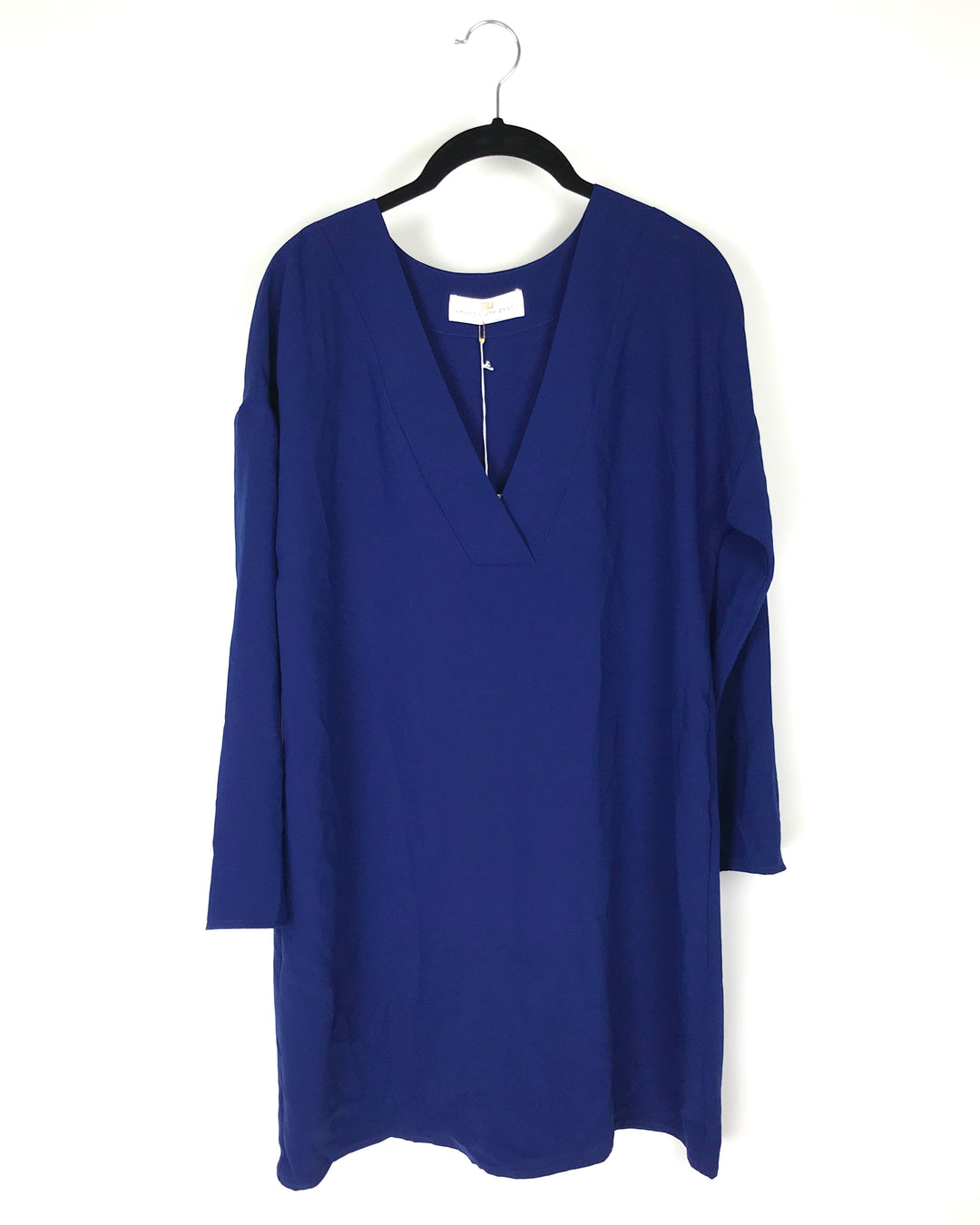 Royal Blue Long Sleeve Dress - Small