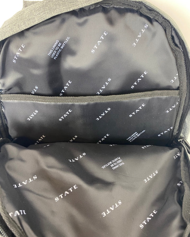 Unisex Grey and Black Backpack