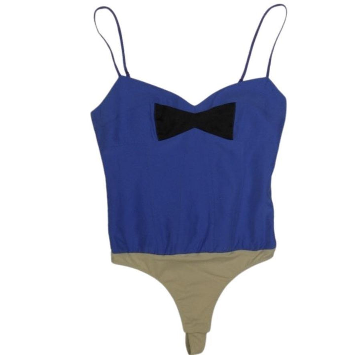 Amanda Uprichard Blue Bodysuit- Small - The Fashion Foundation - {{ discount designer}}