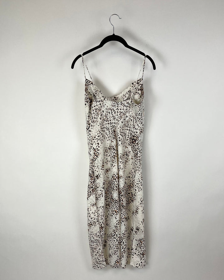 White Printed Midi Dress - Size 0 - 20