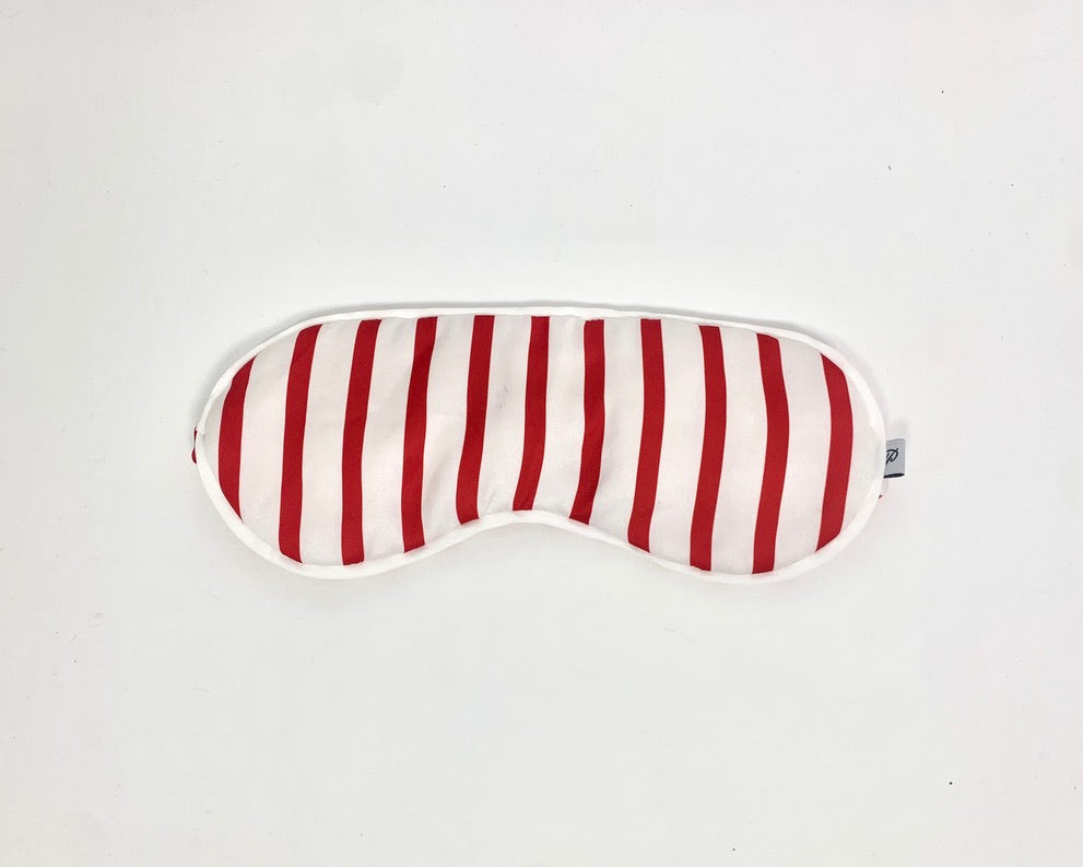 Red and White Striped Eye Mask