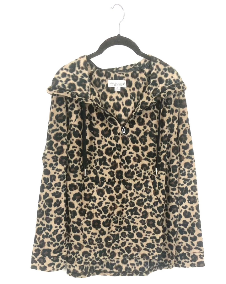 Cheetah Print Zip Up - Extra Small and Small
