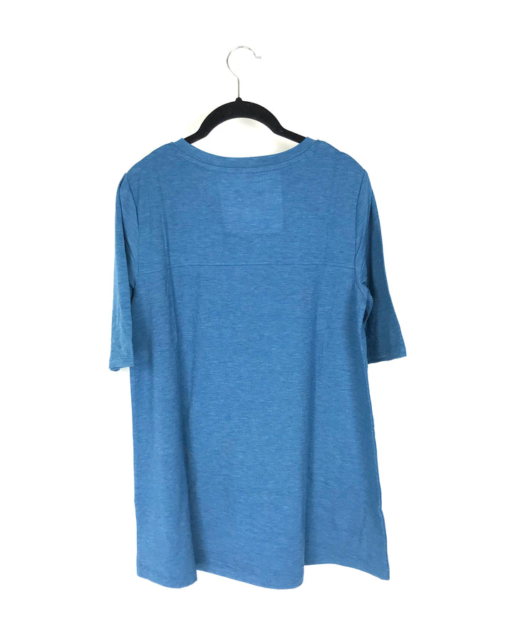 Blue Short Sleeve Top - Small