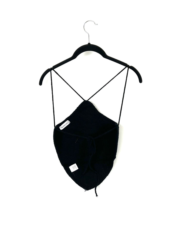 Black Knit Bandana Top - Small/Medium, Medium/Large