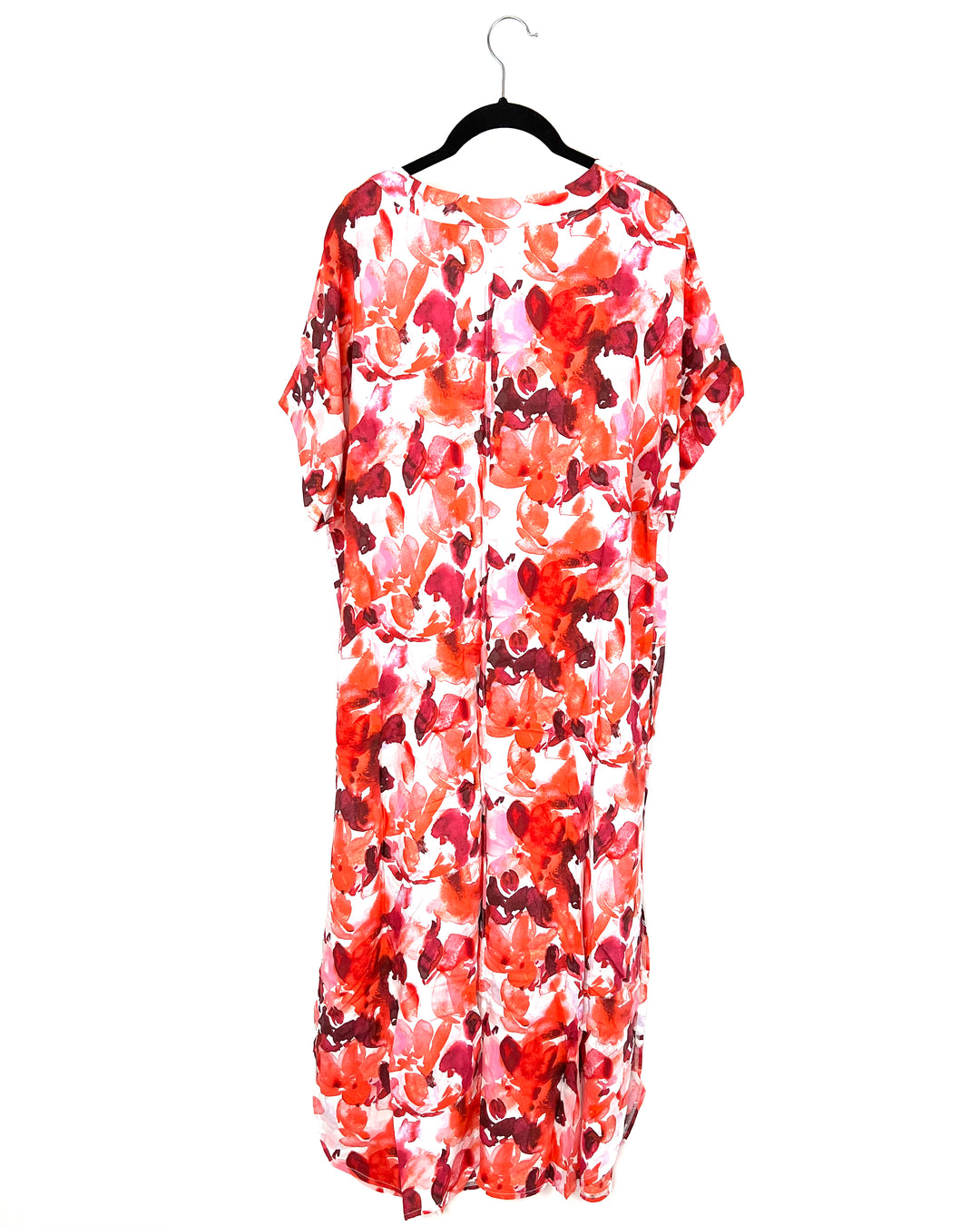 Floral Short Sleeve Loungewear Dress - Small